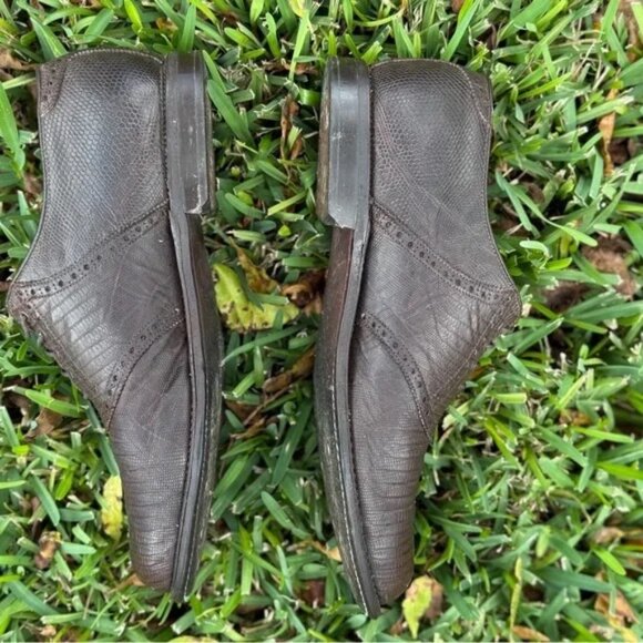 EXOTIC LIKE NEW FootJoy Classics Burgundy Tegu Lizard Golf Shoes Men\'s 13R
